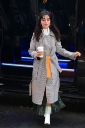 Camila Cabello Looking Chic and Stylish in a Long Grey Coat Out in New York City
