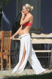 Candice Swanepoel in Bikini Top in Trancoso