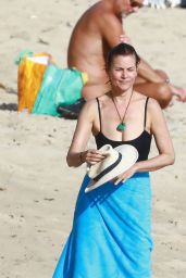 Carey Lowell in St Barts Beach With Her Boyfriend Tom Preston