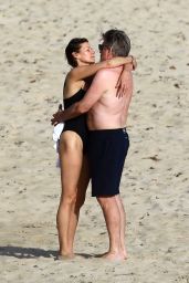 Carey Lowell in St Barts Beach With Her Boyfriend Tom Preston