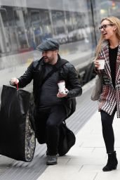 Catherine Tyldesley - Catching the Train to London in Manchester