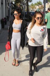 Chantel Jeffries in a Sport Bra and Leggings at Cafe Gratitude in