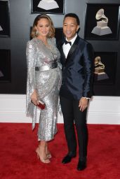 Chrissy Teigen and John Legend – 2018 Grammy Awards in New York