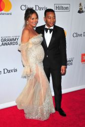 Chrissy Teigen – Clive Davis and Recording Academy Pre-Grammy Gala in NYC