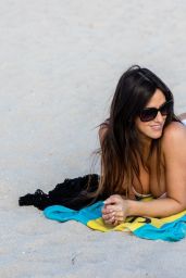 Claudia Romani in a White Bikini at the Beachin Miami 01/21/2018