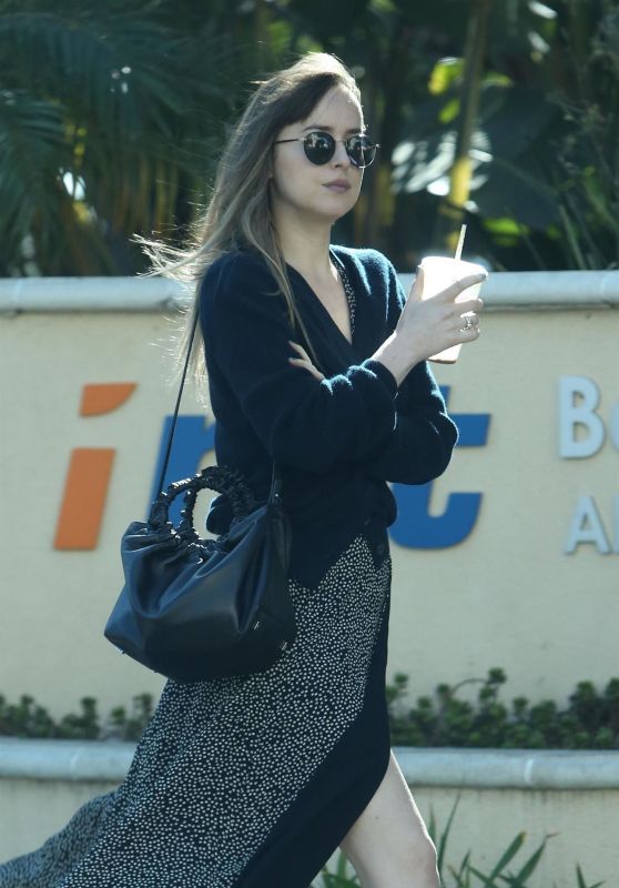 Dakota Johnson in Casual Outfit Out in West Hollywood