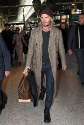 David and Victoria Beckham Arriving in Paris 01/17/2018