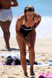 Deborah Hutton in a Swimsuit at Bronte Beach