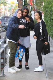 Draya Michele and Orlando Scandrick Shopping in Beverly Hills