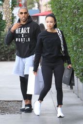 Draya Michele and Orlando Scandrick Shopping in Beverly Hills