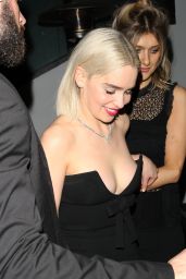 Emilia Clarke Leaves the Poppy Club After Attending the 2018 Golden Globe Awards in West Hollywood