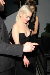 Emilia Clarke Leaves the Poppy Club After Attending the 2018 Golden Globe Awards in West Hollywood
