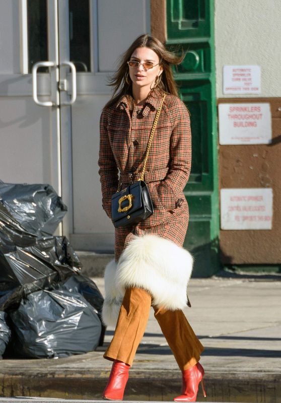 Emily Ratajkowski Winter Street Style - NYC 01/02/2018