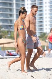 Erika Wheaton Shows Off Her Bikini Body - Beach in Miami 01/12/2018