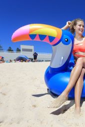 Eugenie Bouchard in Bikini on the Beach in Perth