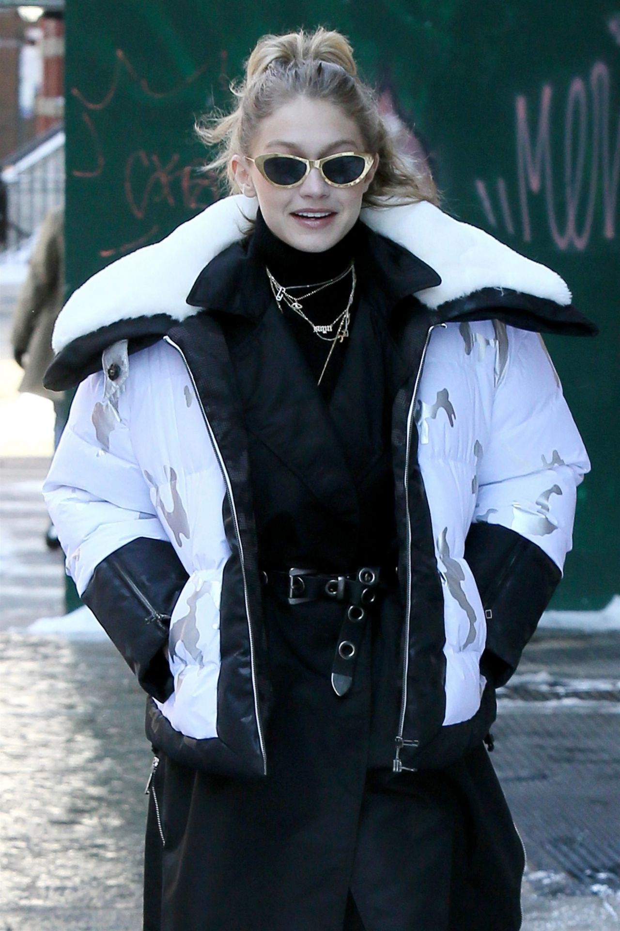 Gigi Hadid in Winter Style Outfit Heads Out for Lunch in Soho • CelebMafia