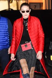 Gigi Hadid is Stylish in Red - New York City 01/23/2018