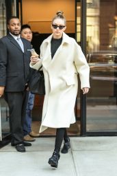 Gigi Hadid is Stylish in White and Black - Leaving Her Home in NYC ...