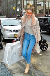 Gigi Hadid Street Fashion - Shopping at Givenchy in NYC