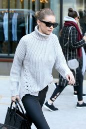 Gigi Hadid Street Style - Heading to Lunch in Ne York
