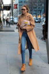 Gigi Hadid Winter Street Fashion - New York 01/13/2018