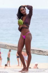 Grace Mahary Hot in Bikini on the Edge of Ipanema in Rio de Janeiro