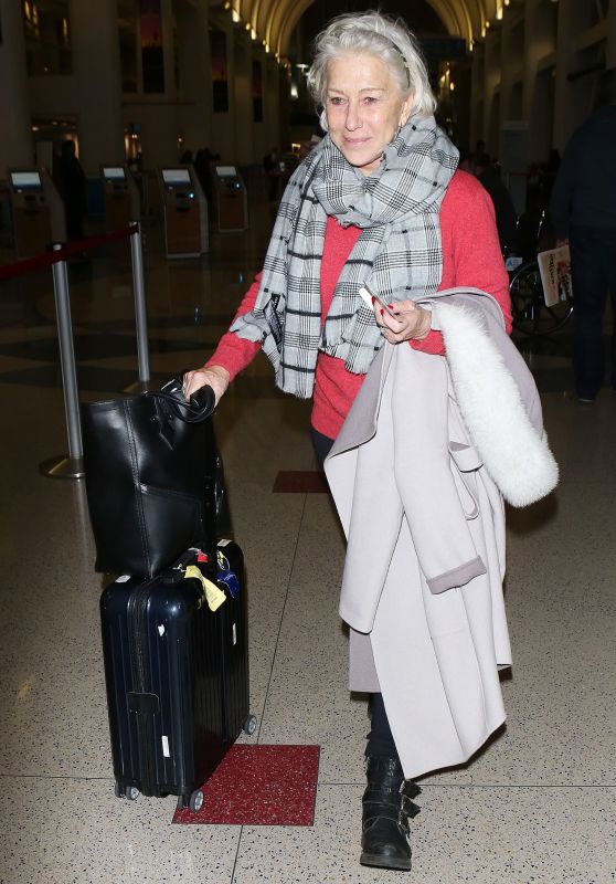 Helen Mirren Arriving at the Los Angeles International Airport