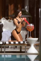 Jen Selter in a Black Bikini in Miami Beach