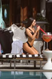 Jen Selter in a Black Bikini in Miami Beach