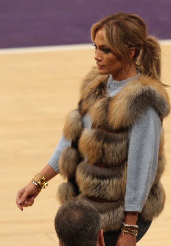 Jennifer Lopez at a Lakers Game in Los Angeles