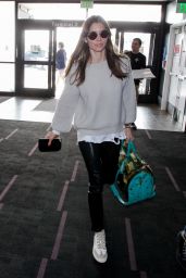 Jessica Biel in Travel Outfit Catches a Flight out of LAX in LA