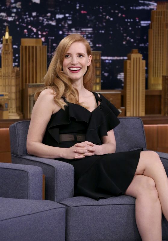 Jessica Chastain Appeared on "The Tonight Show Starring Jimmy Fallon" in NYC