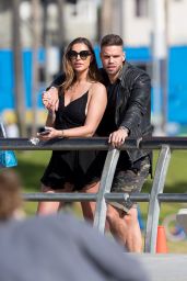 Jessica Shears and Fiance Dom Lever at Venice Beach 01/24/2018