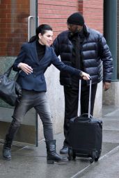 Julianna Margulies and Keith Lieberthal - Leave Their Apartment in New York 01/12/2018