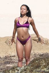 Karrueche Tran in Bikini on the Beach in Cabo