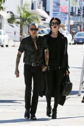 Kat Von D and Leafar Reyes at Vegan Hotspot Real Foods Daily in West Hollywood