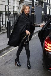Kate Moss - Heading to a Private Members Club in Mayfair
