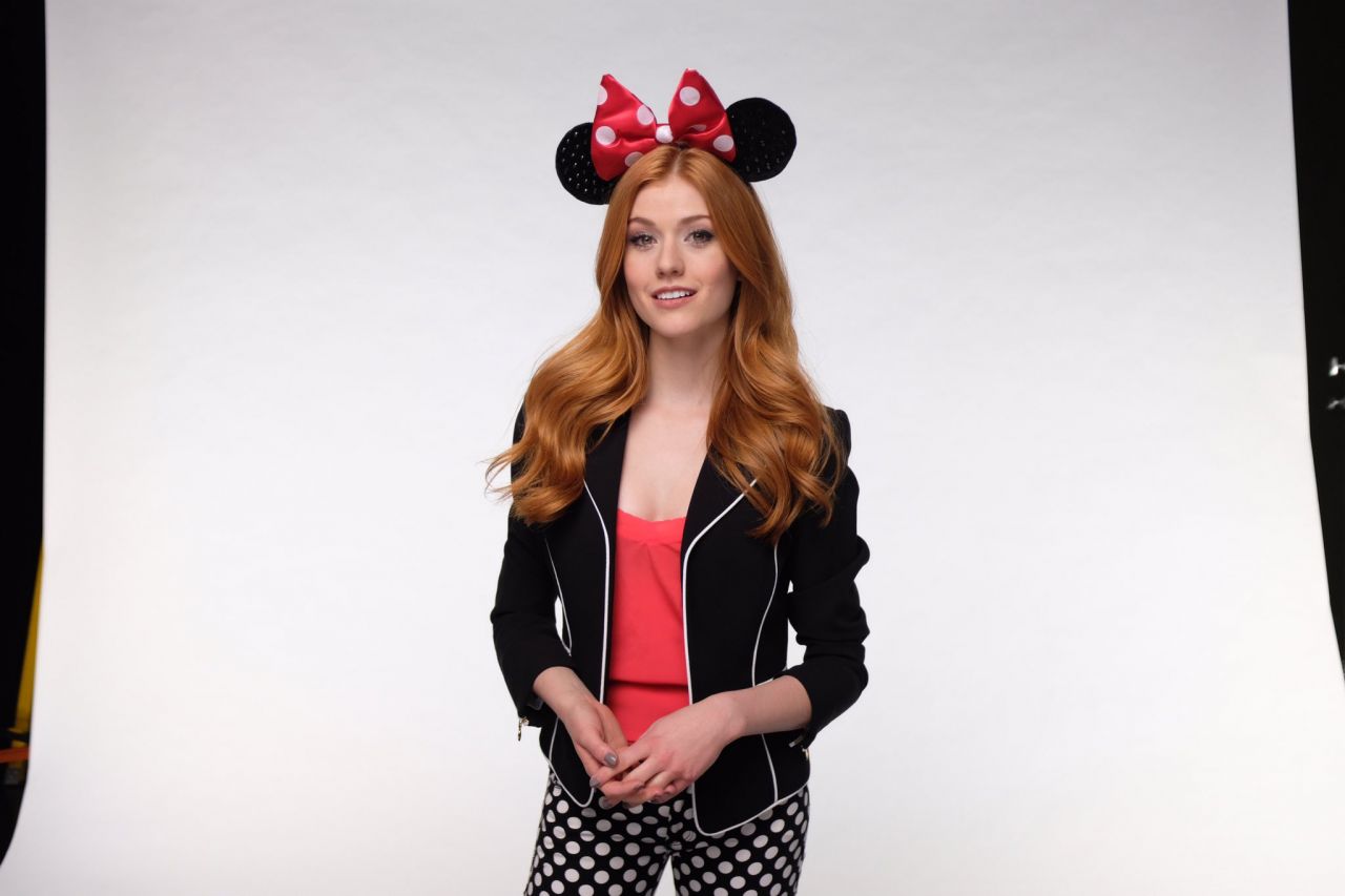 Katherine McNamara - National Polka Dot Day & Minnie Mouse Getting Her