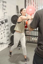 Katie Lee - Working out at Rumble Boxing in New York 