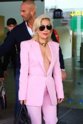 Lady Gaga - Arriving at Barcelona-El Prat Airport