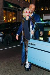 Lady Gaga in a Vintage Mercedes in NYC