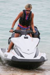 Lady Victoria Hervey Jet Skiing in Barbados on New Year Eve