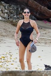 Lauren Silverman in Swimsuit Paddle Boarding in Barbados