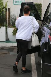 Lea Michele in Spandex Visits a Spa in Santa Monica