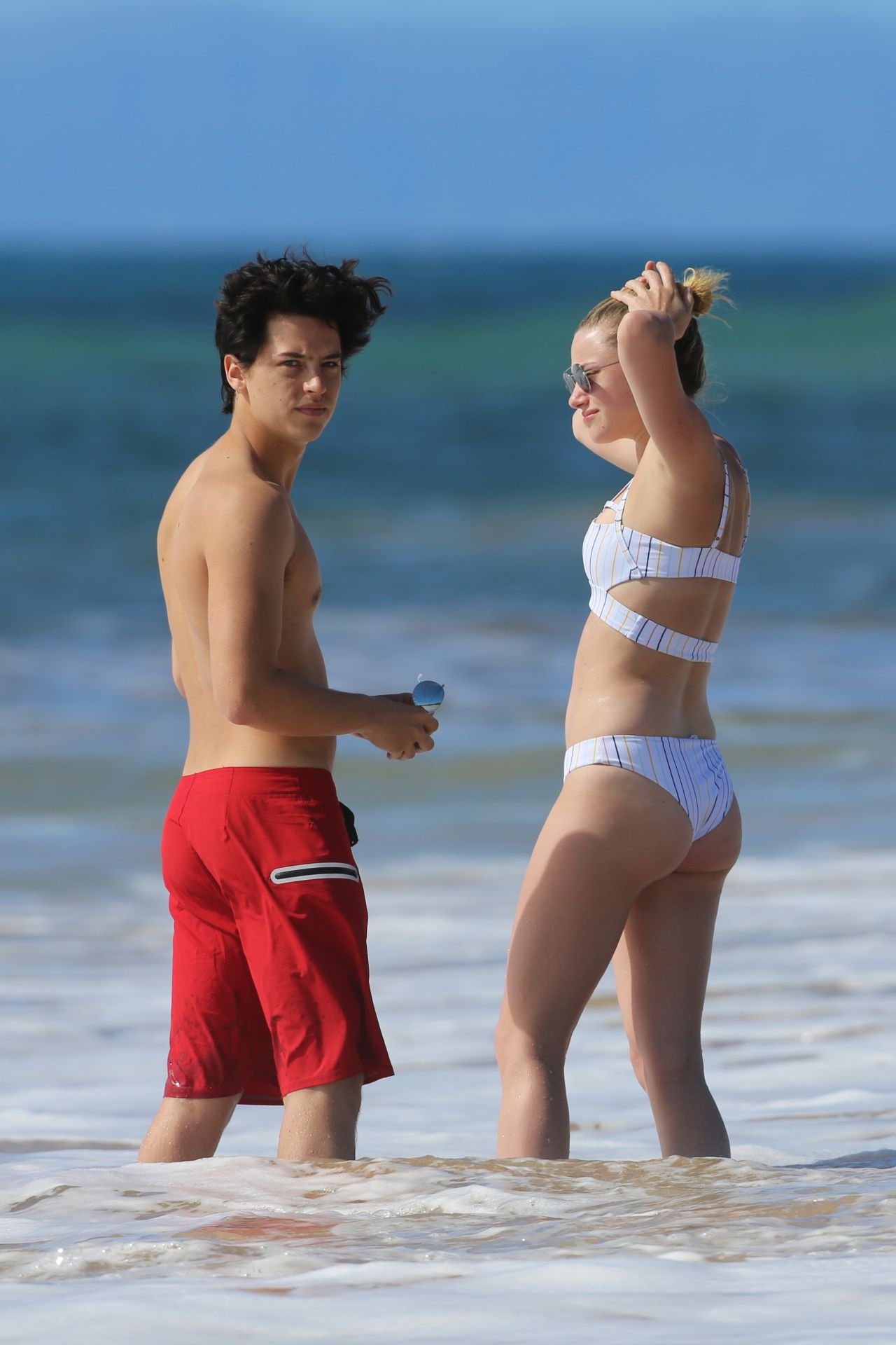 Lili Reinhart And Cole Sprouseon The Beach In Hawaii Celebmafia