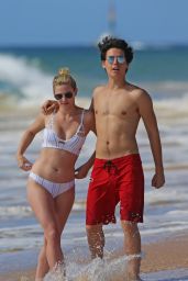 Lili Reinhart and Cole Sprouseon the Beach in Hawaii