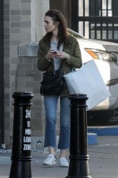 Lily Collins - Shopping On Her Day Off From Filming in Cincinnati 01/29/2018