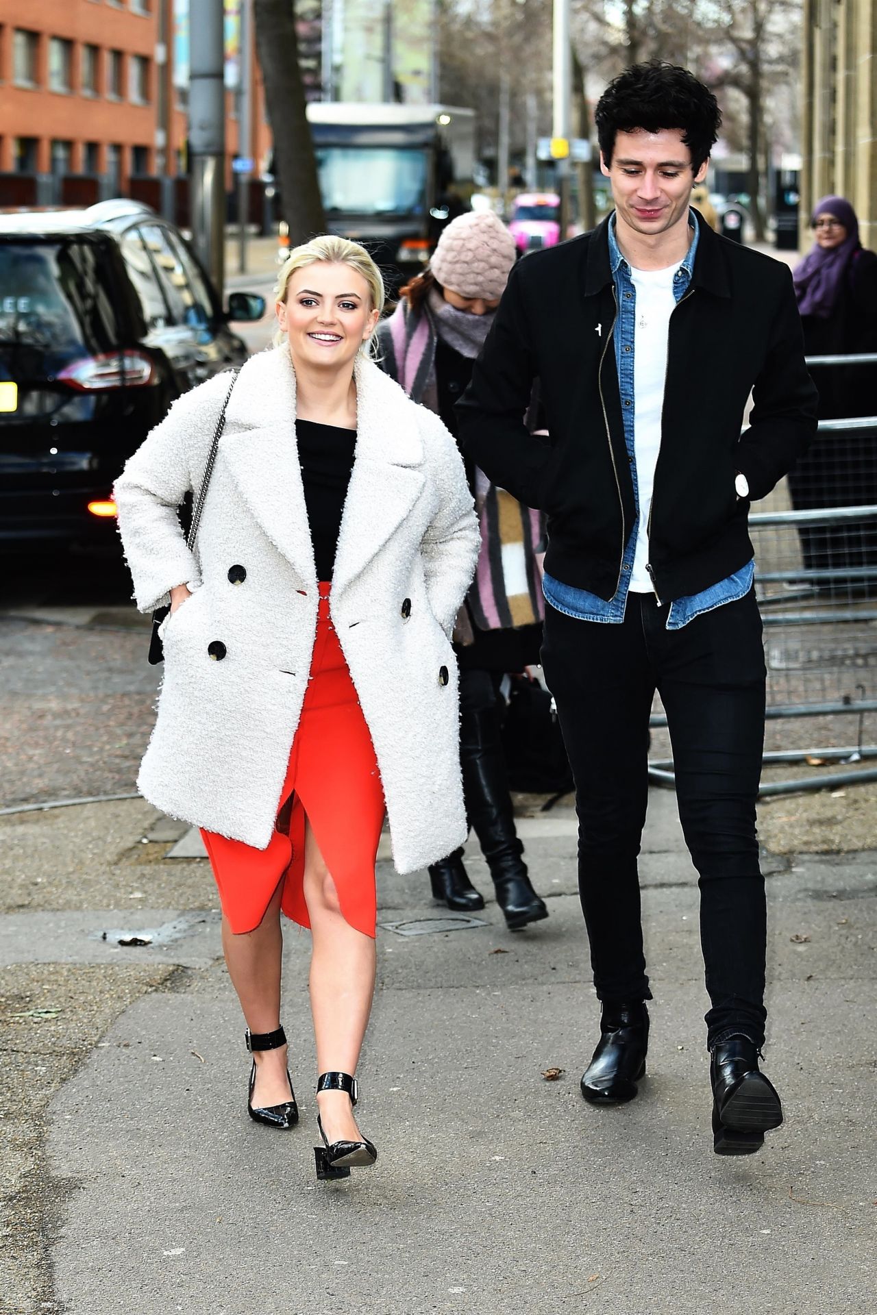 Lucy Fallon - Outside ITV Studios in London • CelebMafia