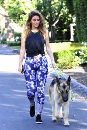 Maria Menounos Walking Her Dog in Los Angeles