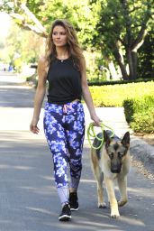 Maria Menounos Walking Her Dog in Los Angeles
